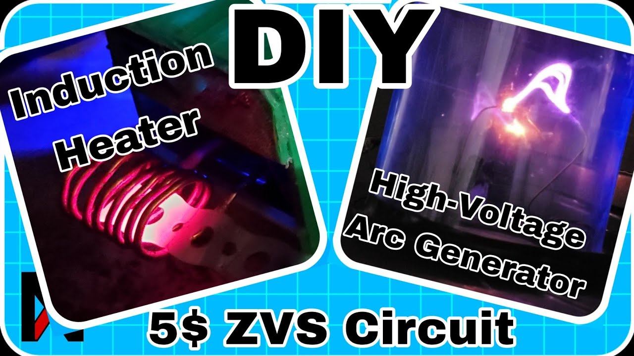 DIY ZVS Induction Heater and Flyback Transformer Driver Circuit смотреть онлайн