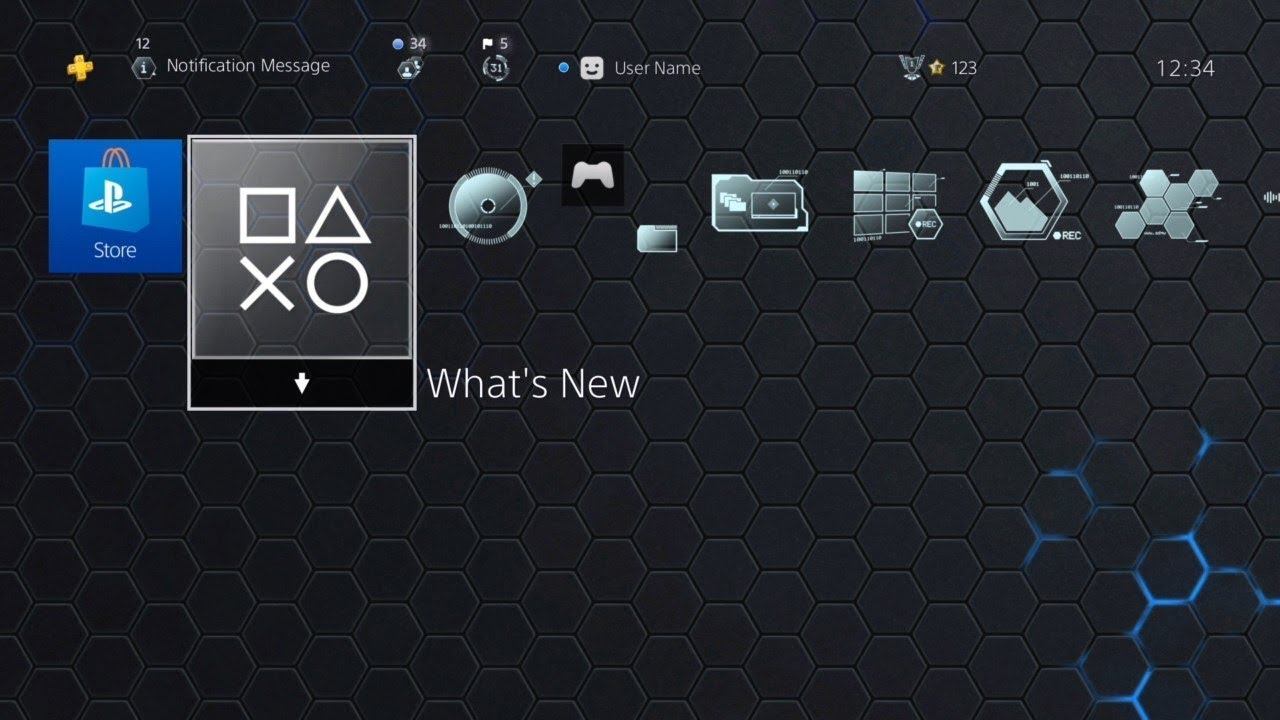 Electro Hex Waves - PS4 Dynamic Theme смотреть онлайн