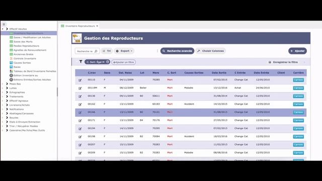 Utilisation Facile OvinWeb l'affichage et les tris смотреть онлайн