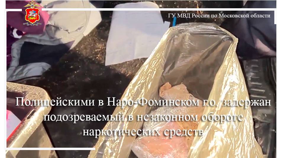 Полицейскими в Наро-Фоминске задержан подозреваемый в незаконном обороте наркотических средств смотреть онлайн