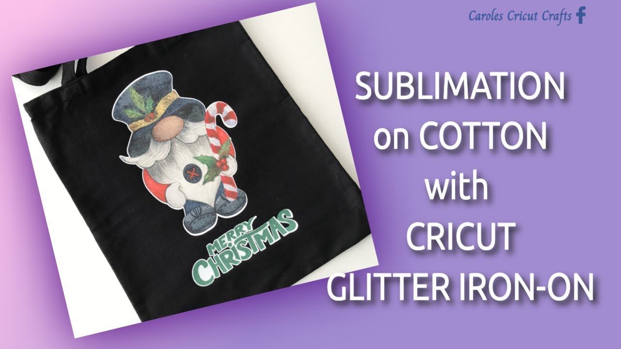 SUBLIMATION on COTTON with CRICUT GLITTER IRON-ON смотреть онлайн
