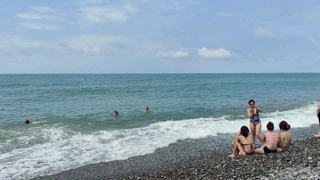 Обзор пляжа Батуми ближе к аэропорту. Overview Of Batumi Beach Closer To The Airport