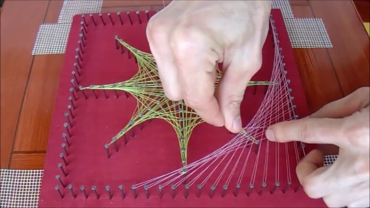 elaboracion de cuadros con hilos tensados, String Art смотреть онлайн