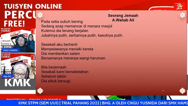🔴 [LIVE] KMK STPM (SEM 1/U1), TRIAL PAHANG OLEH CIKGU YUSNIDA #44 #TUISYENPERCUMA смотреть онлайн