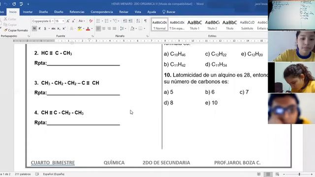zoom 0 2DO SEC. QUIMICA ORGANICA III (ALQUINOS) смотреть онлайн