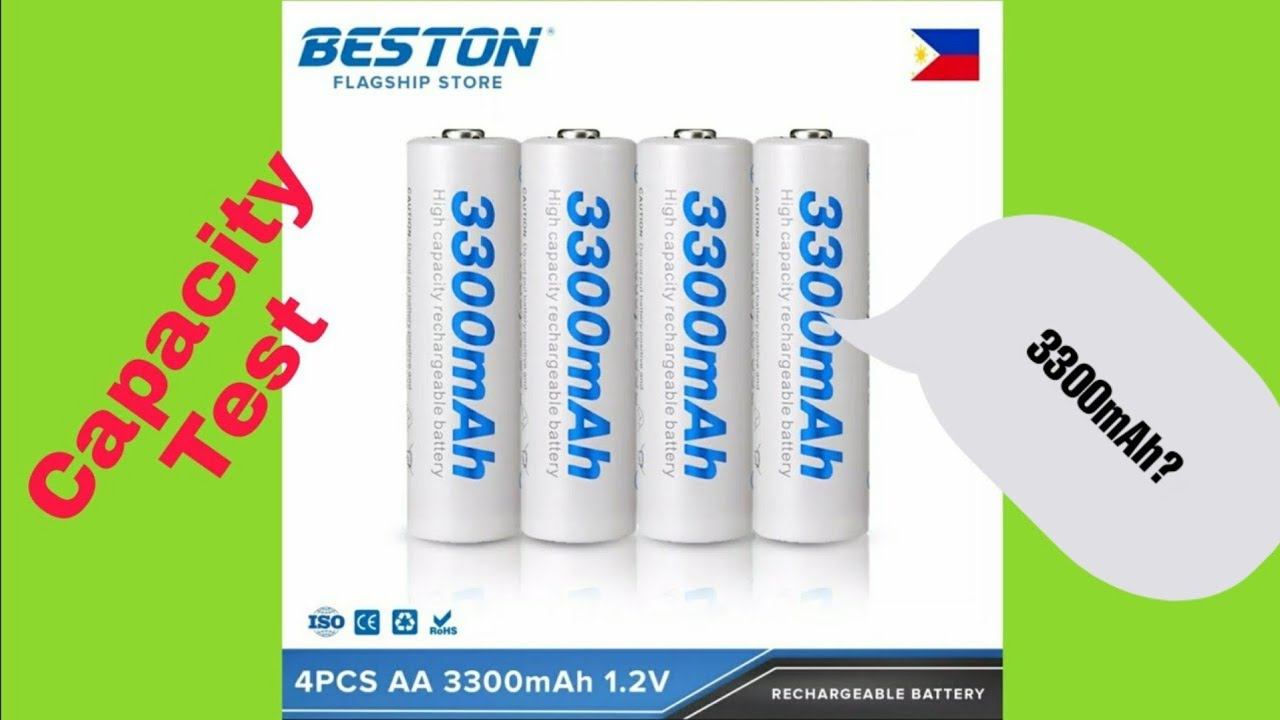 Beston Battery Pack Size AA 3300mAh 1.2V Ni-MH Rechargeable Battery Capacity Test смотреть онлайн