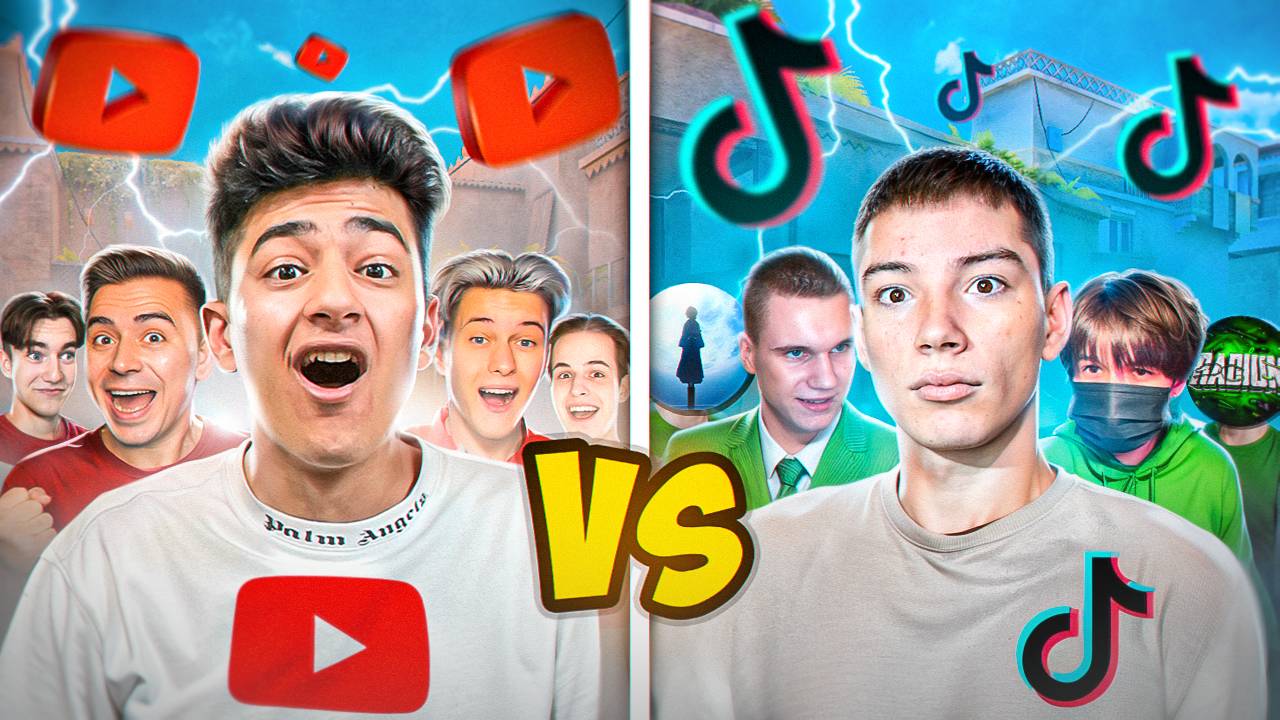ШОУМАТЧ ЮТУБЕРЫ vs ТИК ТОКЕРЫ в STANDOFF 2! смотреть онлайн