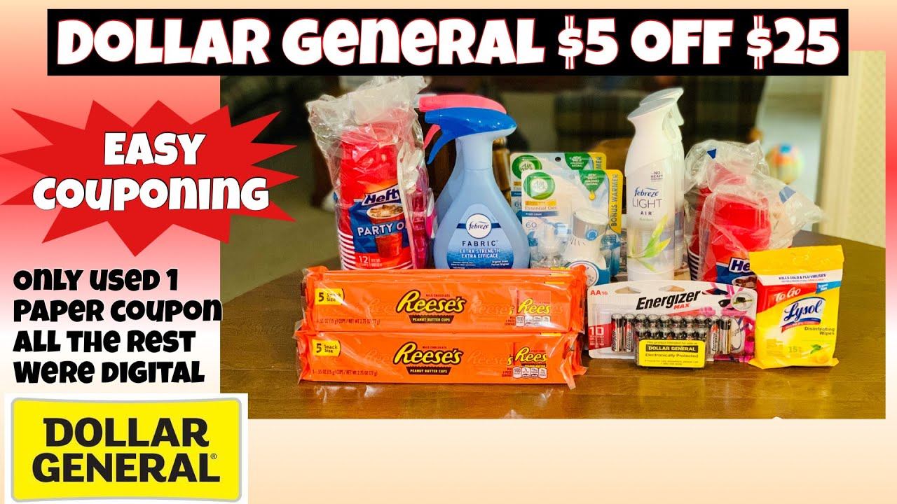 DOLLAR GENERAL $5 off $25/ 2 transactions SUPER EASY COUPONING! Only 1 paper coupon rest was digita смотреть онлайн