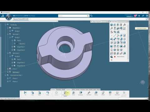CATIA 3DEXPERIENCE Part Design with boolean operations смотреть онлайн