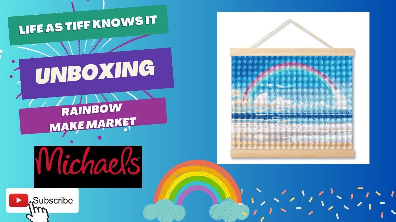 Unboxing Snack Size Rainbow Diamond Painting Maker's Market Michael's Diamond Art смотреть онлайн