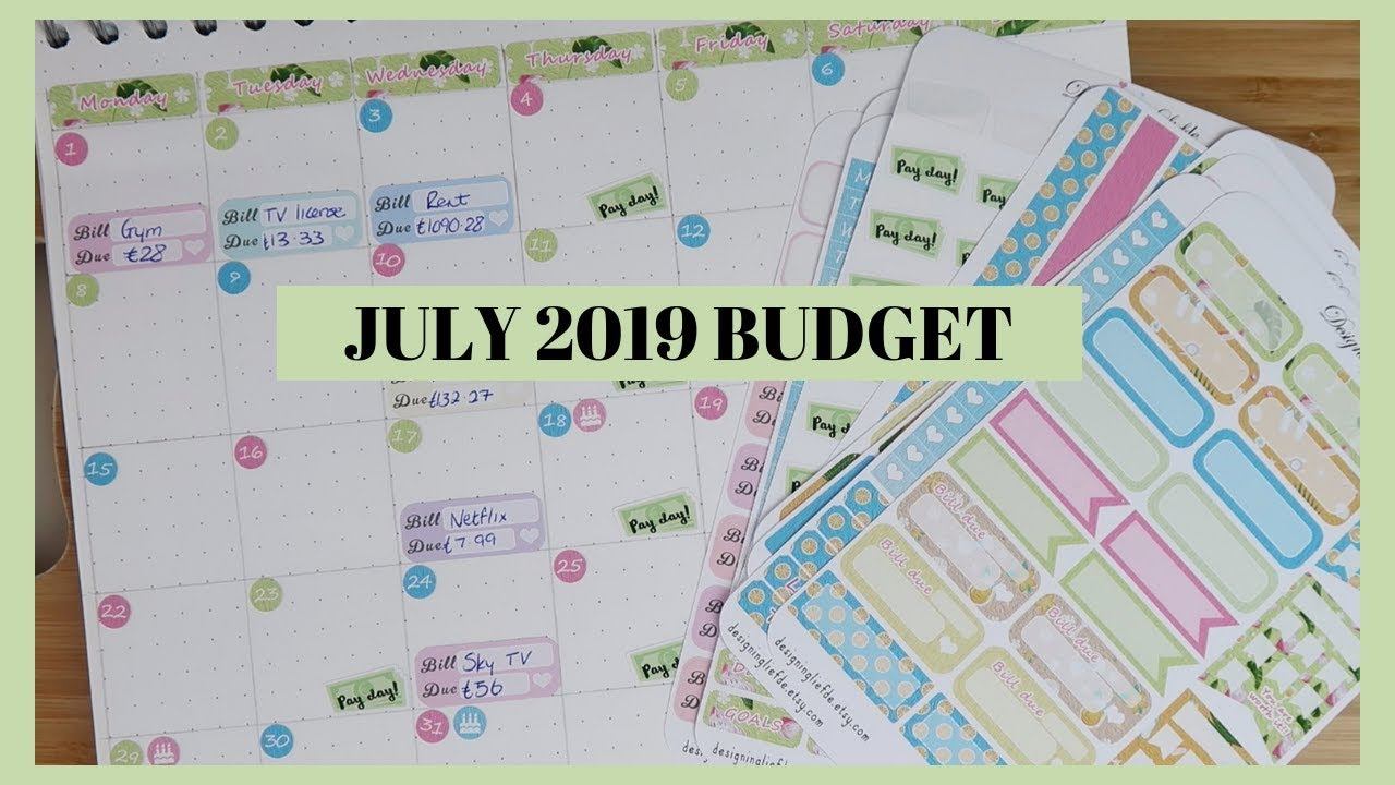 JULY 2019 MONTHLY BUDGET WITH ME || BULLET JOURNAL смотреть онлайн