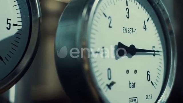 Industrial Equipment. Manometr. Close-up. | Stock Footage - Envato elements смотреть онлайн