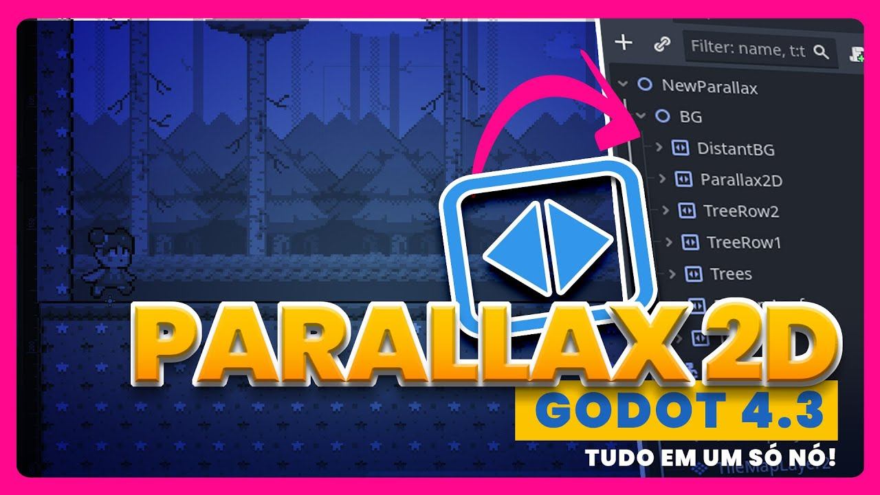 PARALLAX 2D chega para simplificar e aprimorar nossos BACKGROUNDS na GODOT 4.3 смотреть онлайн