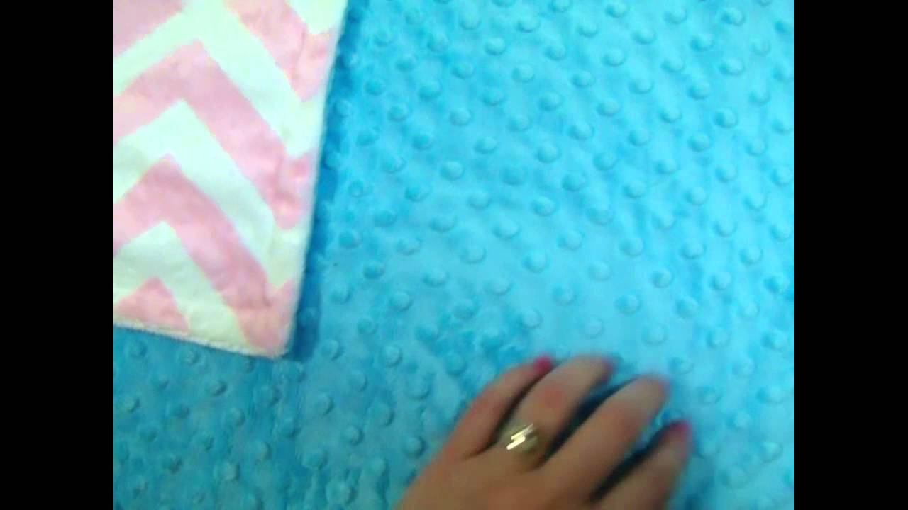 Personalized Pink Chevron Aqua Dot Minky Blanket смотреть онлайн