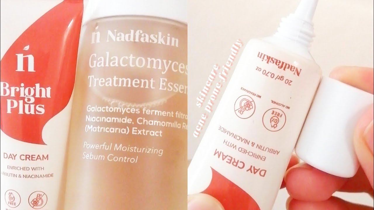Review Nadfaskin | Galactomyces Essence & Day Cream | skincare for oily-combination смотреть онлайн