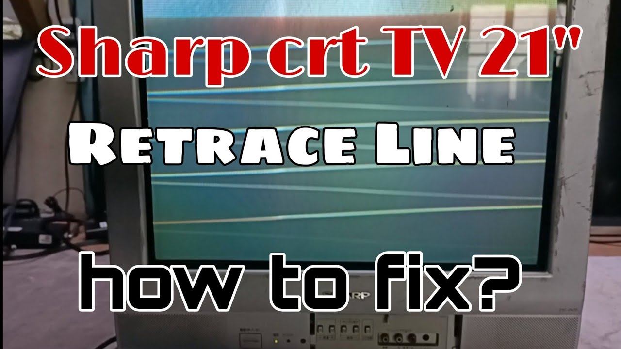 Sharp crt tv 21"#how to repair retrace line#how to fix sharp retrace line#paano ayosin crt tv. смотреть онлайн