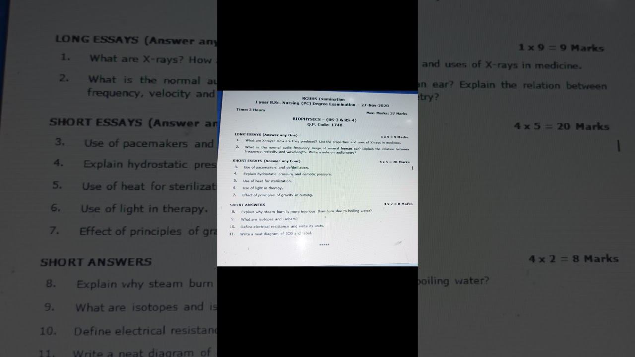 Nurses notes biophysics question paper смотреть онлайн