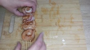 Шашлык куриный с беконом в духовке!!