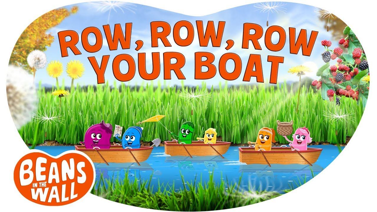 Row, Row, Row Your Boat | Kids Songs | Beans in the Wall смотреть онлайн