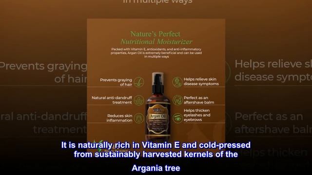 VoilaVe USDA and ECOCERT Pure Organic Moroccan Argan Oil for Skin, Nails & Hair Growth, Anti-Aging смотреть онлайн