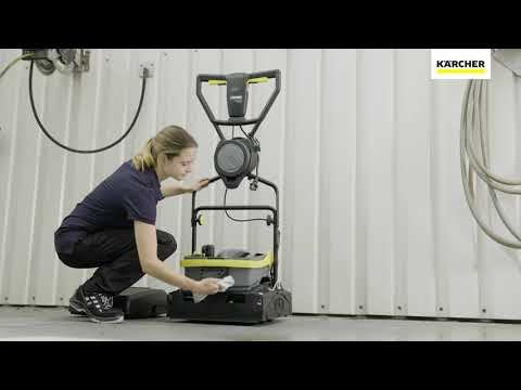 How to use the Karcher scrubber drier BR 40 10 C Adv in an auto repair shop смотреть онлайн