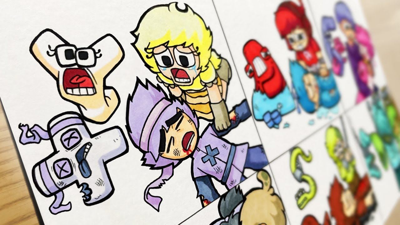 Drawing Alphabet Lore-Friend Dies [Real Life] Sad Story/Humanized Alphabet Lore смотреть онлайн