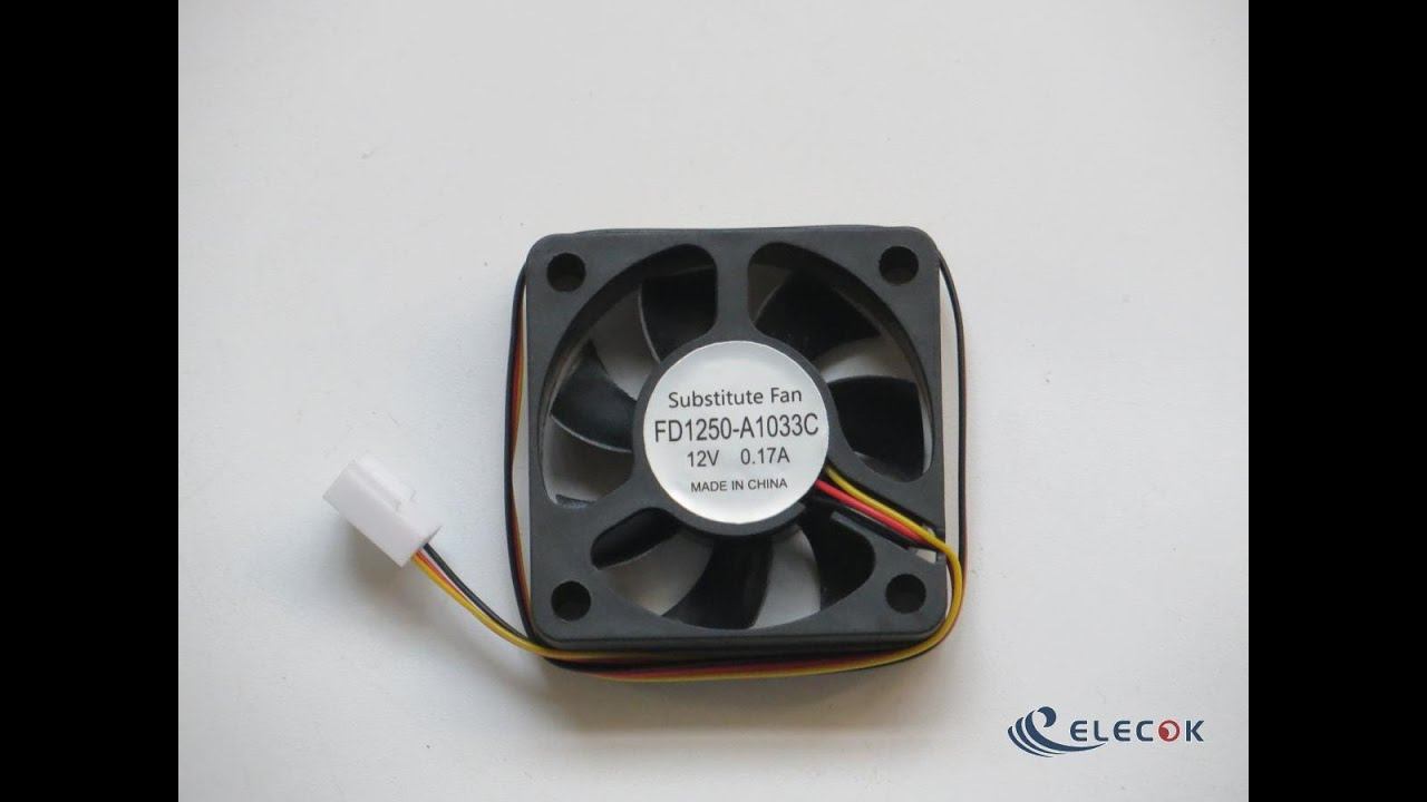 FD1250-A1033C 12V 0.17A 3 Wires Cooling Fan Substitute
