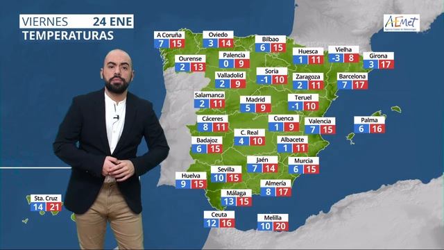 El tiempo de AEMET 23-01-2020 смотреть онлайн