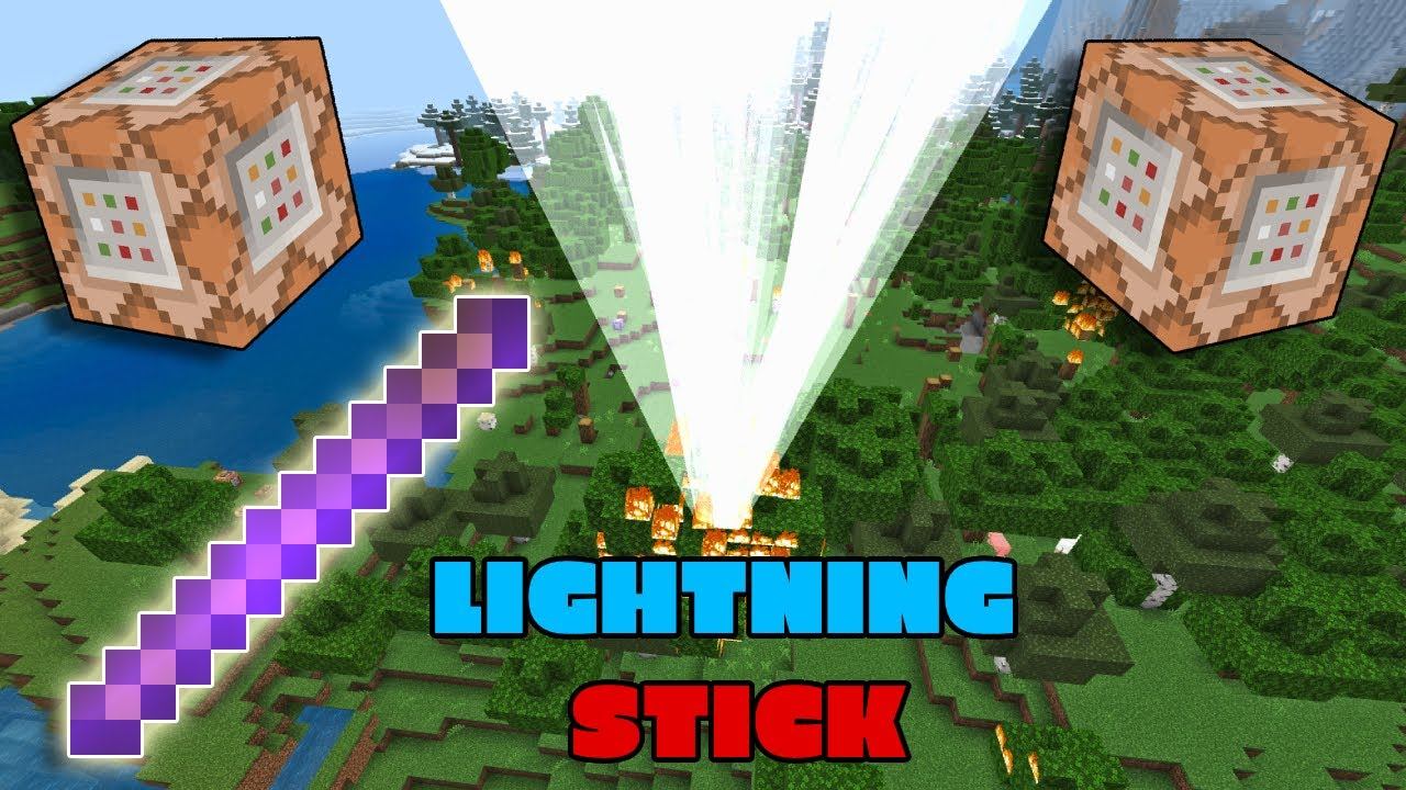 Minecraft Bedrock How to Get a Lightning Stick | Bedrock Command Block Tutorial 1.19+ смотреть онлайн