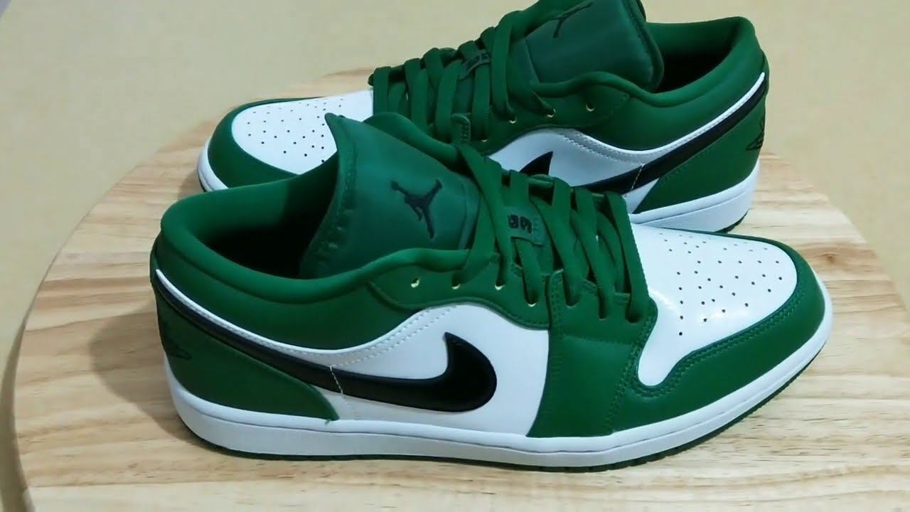 AIR JORDAN 1 LOW...PINE GREEN/BLACK-WHITE... смотреть онлайн