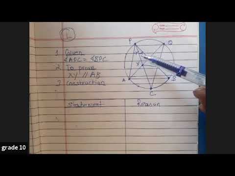 Class 10, Circle theorem proving line XY parallel to AB смотреть онлайн