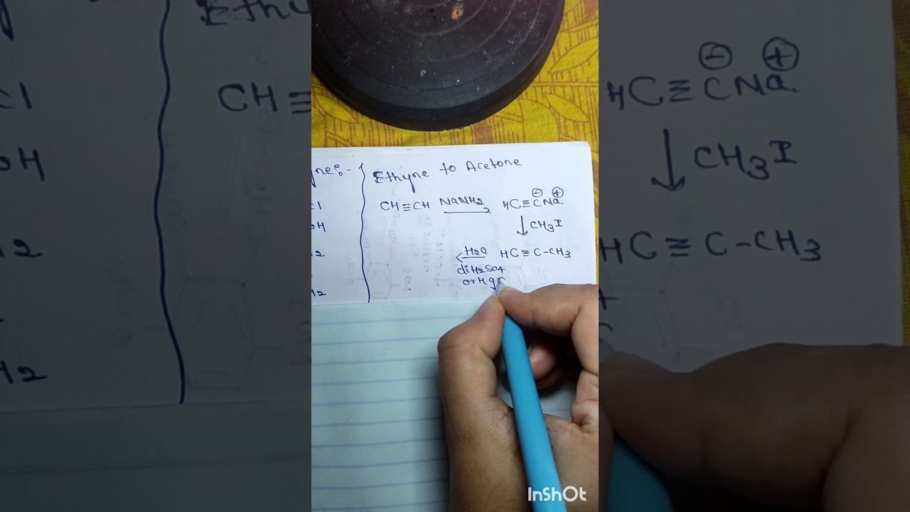 | Synthetic organic chemistry |convertion | Ethyne to acetone| смотреть онлайн