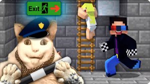 😁СБЕЖАЛИ от БУ ИСПУГАЛСЯ НЕ БОЙСЯ в МАЙНКРАФТ! НУБИК ШЕДИ ПОБЕГ