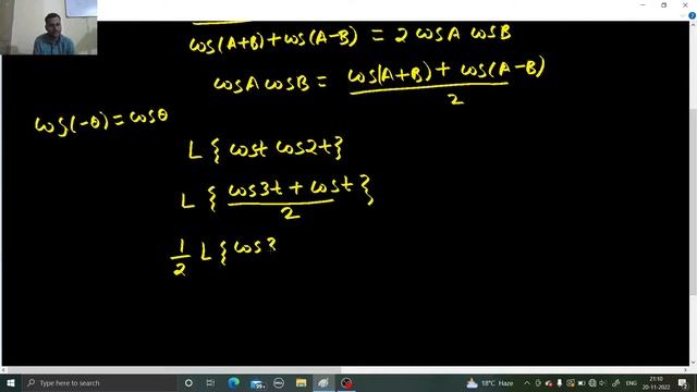 Laplace transform of cost cos2t | L(cost cos2t) смотреть онлайн