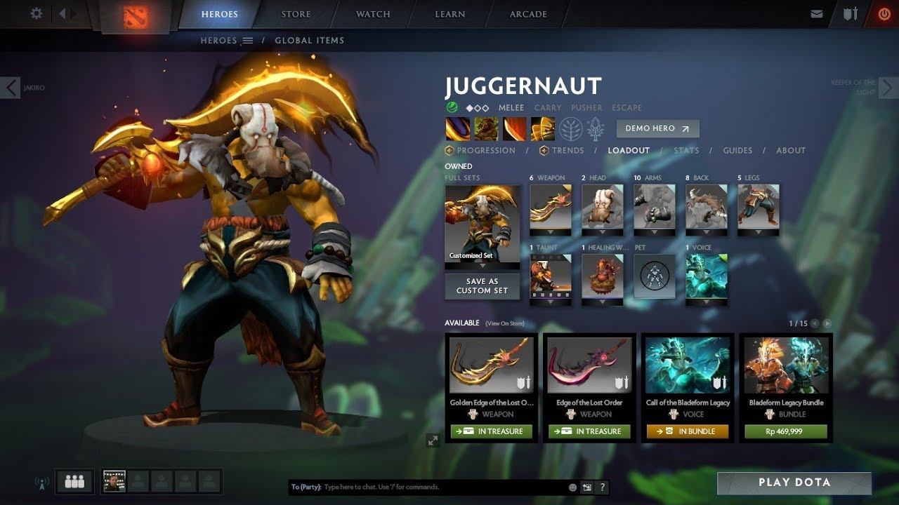 Dota 2 edge of the lost order golden immortal juggernaut sword treasure 2 II 2018 смотреть онлайн