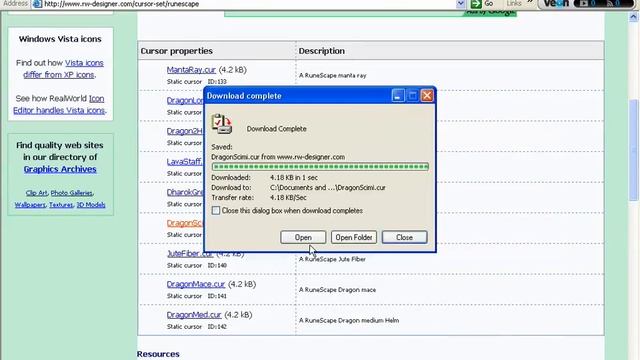 Runescape Dragon Scimitar mouse cursor/pointer guide смотреть онлайн