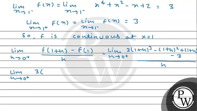 The function
\[
f(x)=\left\{\begin{array}{ll}
x^{4}+x^{2}-x+2 & \te... смотреть онлайн