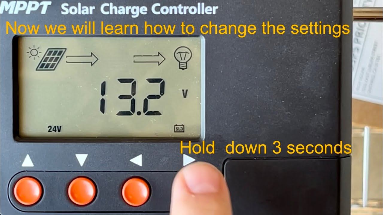 How To: Change Battery Settings 40A MPPT Controller. #solarpanels #mppt #solarchargecontroller