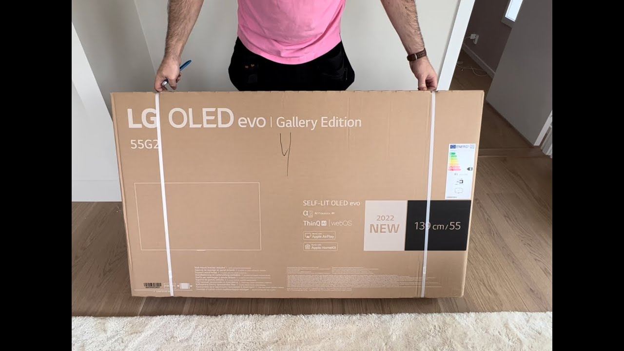 2022 LG OLED G2 55" unboxing and wall mounting смотреть онлайн