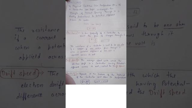 Science Notes Class 10 Chapter-12 Electricity | for term 2 all Definition смотреть онлайн