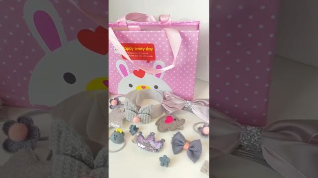 Набор аксессуаров для волос (цвет - серый)