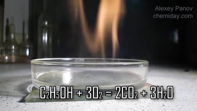 🅡🅔🅓🅜🅔🅚 Hình ảnh thực tế của phản ứng C2H5OH + 3O2 → 2CO2 + 3H2O смотреть онлайн