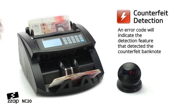 ZZap NC20 Banknote Counter & Counterfeit Detector Machine смотреть онлайн