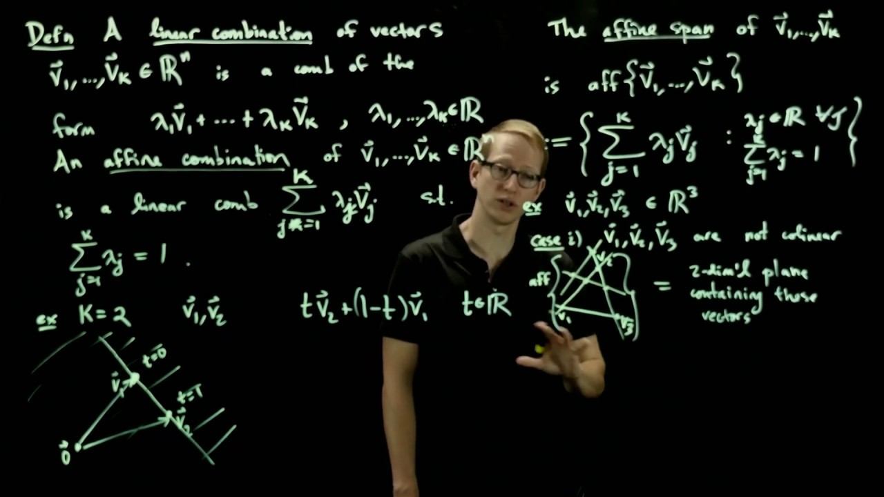 Affine subspaces and transformations - 01 - affine combinations смотреть онлайн