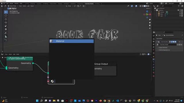 Book Fair 3D Text with Geometry Nodes| Day 243 of Blender смотреть онлайн