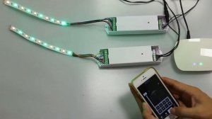 RF LED controller SR-1009FA with WiFi bridge SR-2818WiN controlled by EasyLighting APP