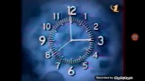 Часы ОРТ (1997-2000) со звуком с белыми стрелками