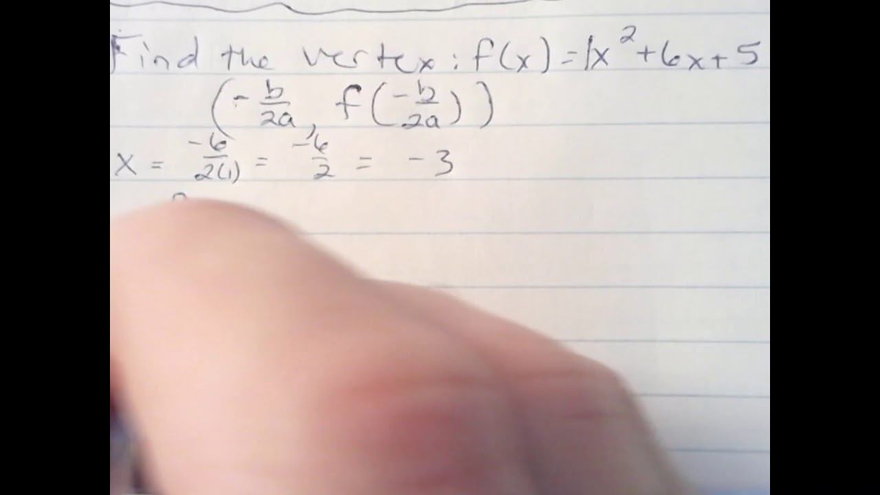 Find the Vertex of f(x)=x^2+6x+5 смотреть онлайн