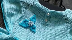 Видео МК по вязанию платья спицами для девочки