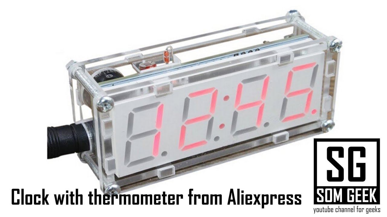 #1 DIY kit assembling - Clock with thermometer from Aliexpress смотреть онлайн
